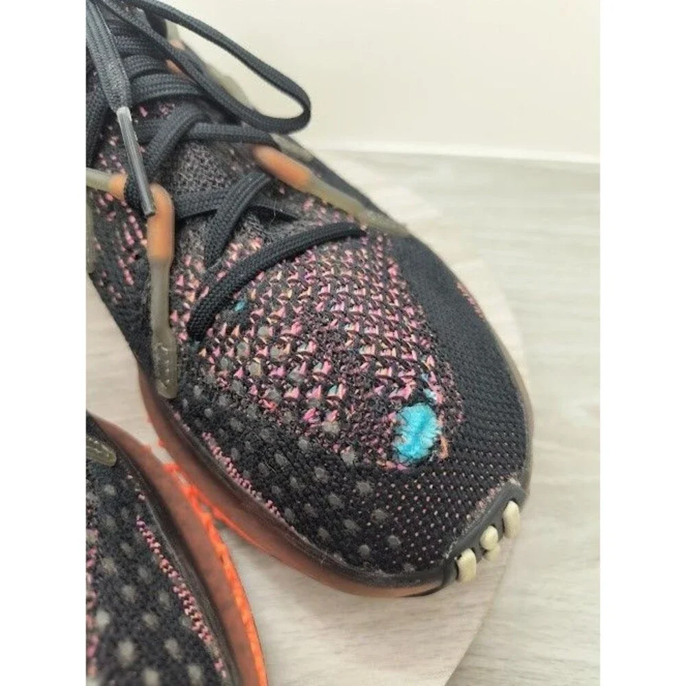Adidas 4D Fusio Running Shoes Black / Orange / Pink Size 8 NEED REPAIR